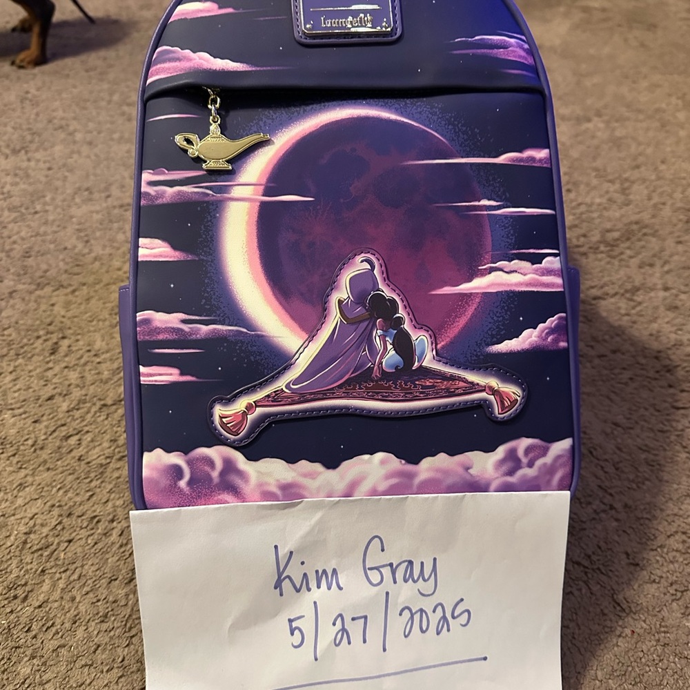 Loungefly Purple Aladdin and Jasmine Backpack